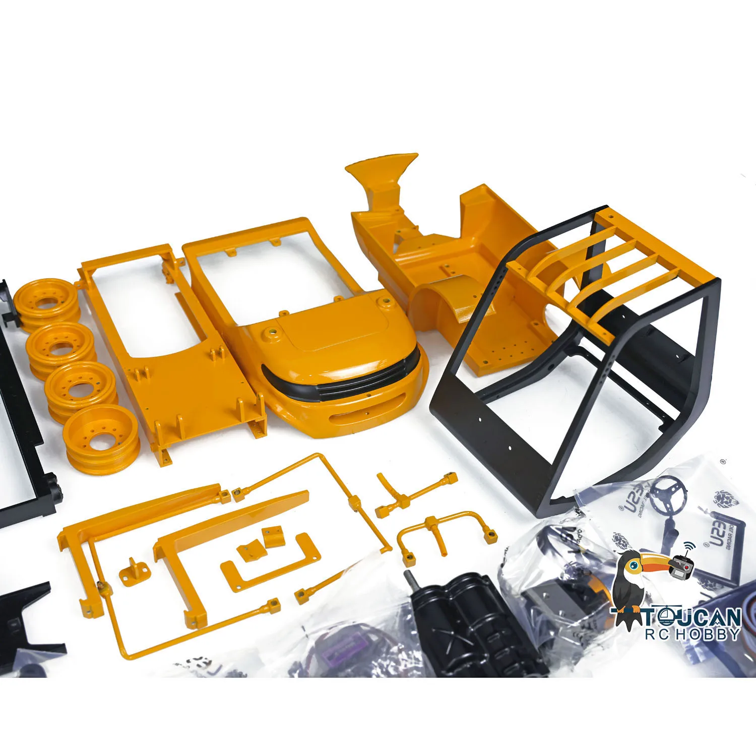 LESU 1/14 RC Hydraulic Forklift Truck Electric Painted Transfer Car Light Sound Outdoors Toys Gifts Model TOUCAN HOBBY THZH1379