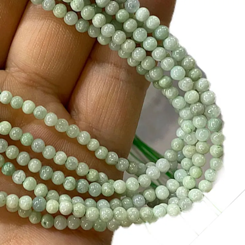 Natural Gemstone Beads 2MM 3MM Sunstone Green Jade Amethyst Rose Quartz Turquoise for Jewelry Making Diy Bracelet Accessories