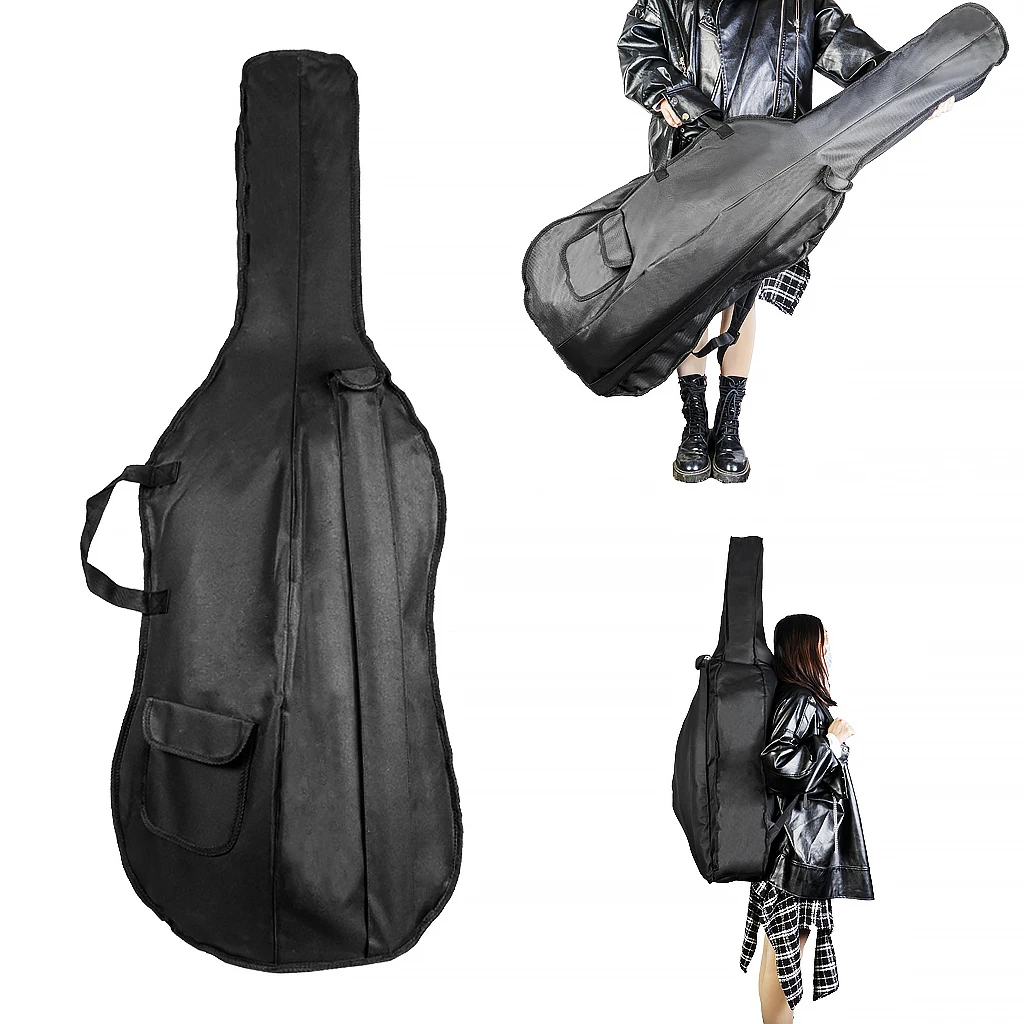 4/4 3/4 1/2 new 1/4 1/8 1/10 Size Cello Soft Gig Bag With Straps Solid Carry Handle Bow & 2025 Accessories Pocket For Acoustic Cellos