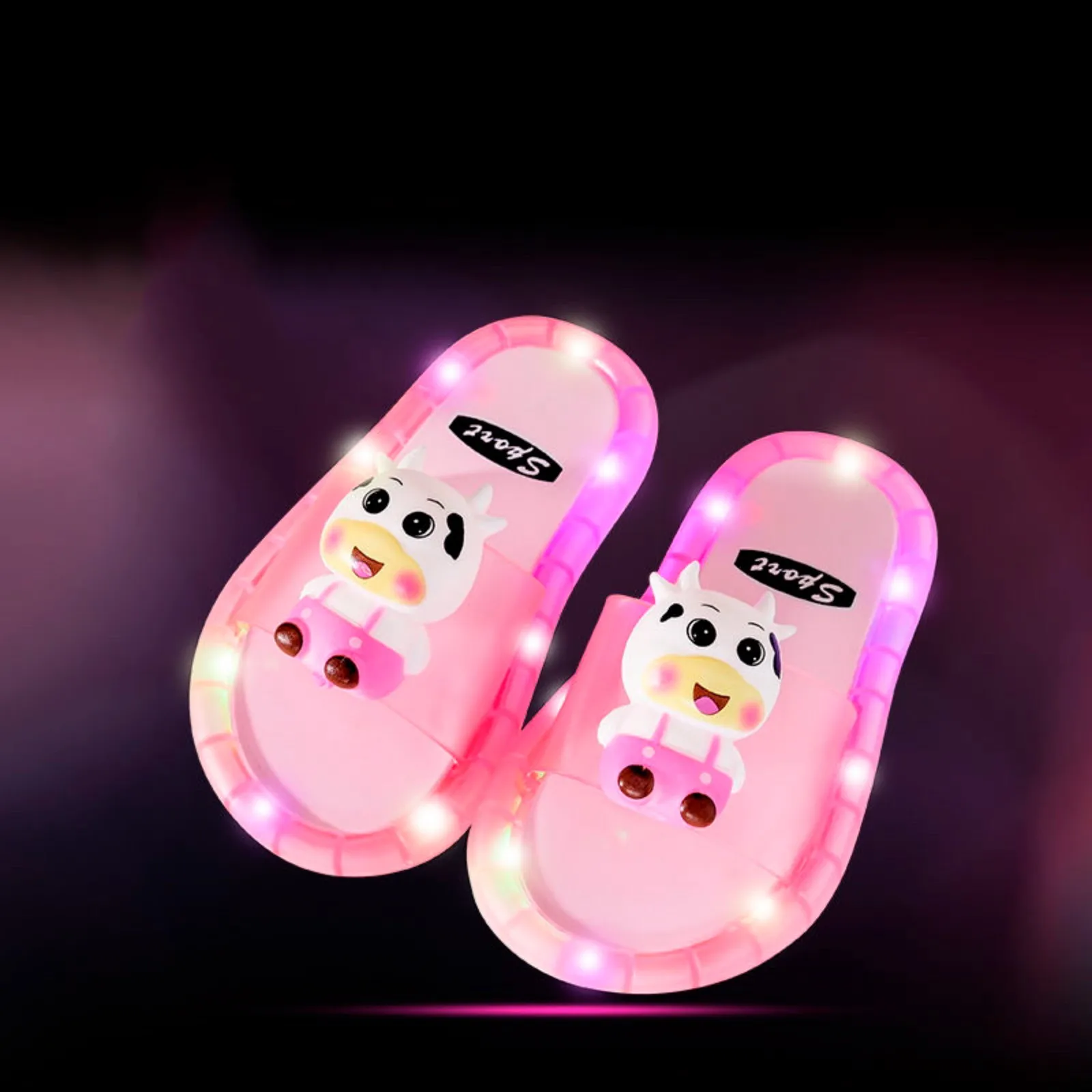 Luminous Slippers Led Hot Latest Sandals Designs For Kids Children PVC Jelly Slipper for Girls Size 4 Big Girl House Slipper smile