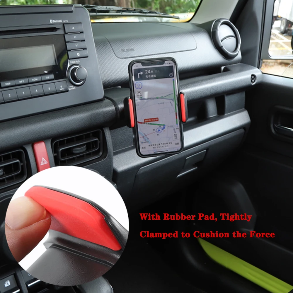 Tablet Phone Holder Mount Bracket Stand for Suzuki Jimny 2019 2020 2021 2022 2023 JB74 JB64 JB43 Car Inner Accessories ABS Black