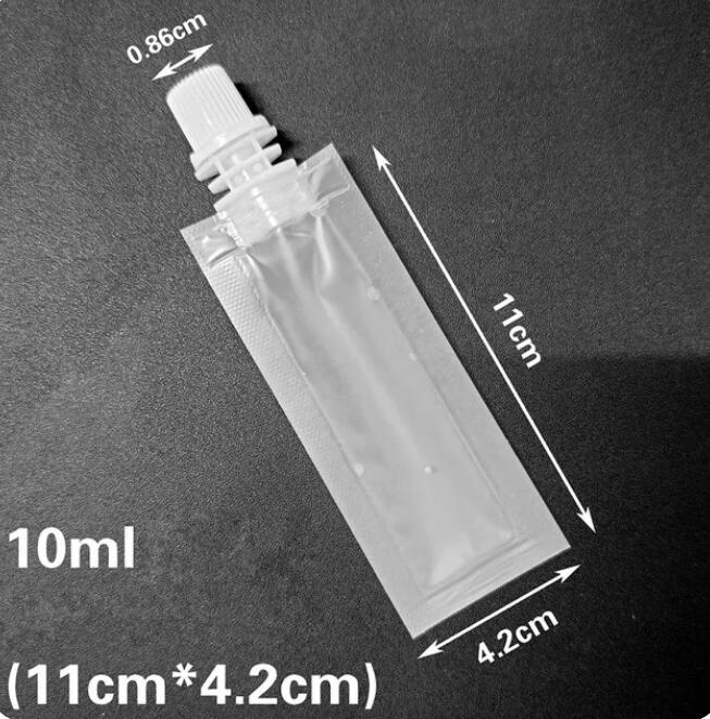 5ml 10ml 15ml small Drink Spout Pouches Transparent Plastic Bags Sealed Juice Storage Bag Beverage Summer Ice Cold Drink Pouch Portable
