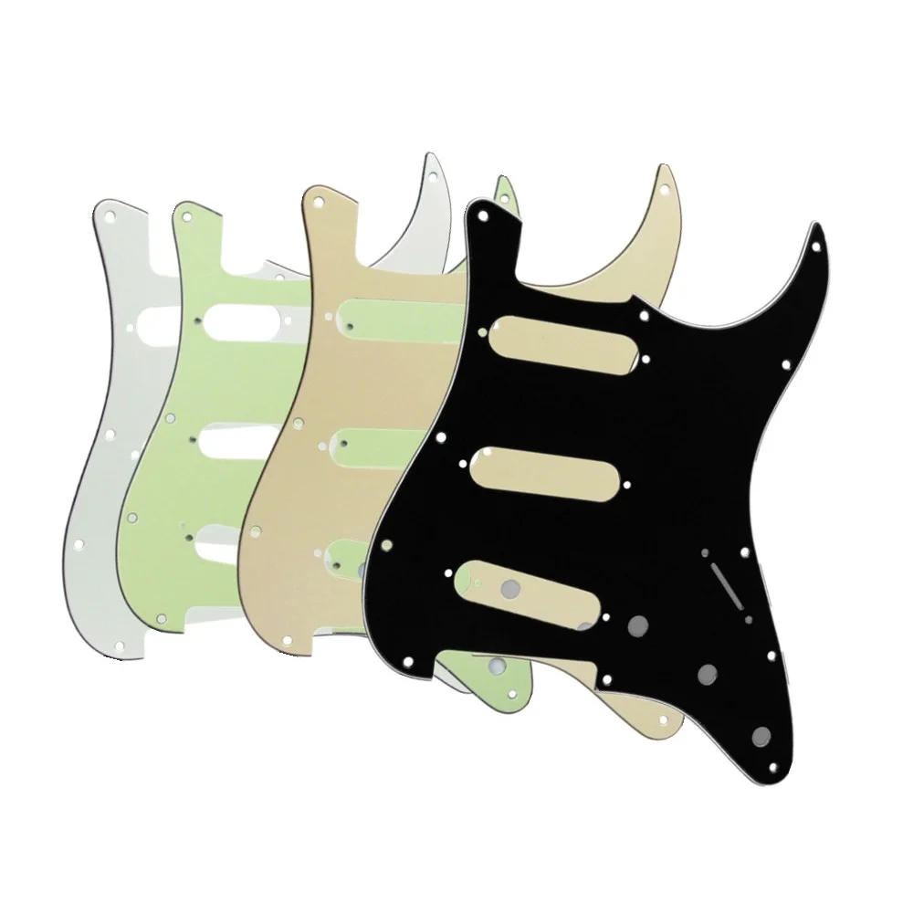 1Pc SSS FLEOR ST Electric Guitar Pickguard Scratch Plate & Screws For 11 Holes Guitar Parts, 4 Colors Choose ddmysmile Smile & Parts,