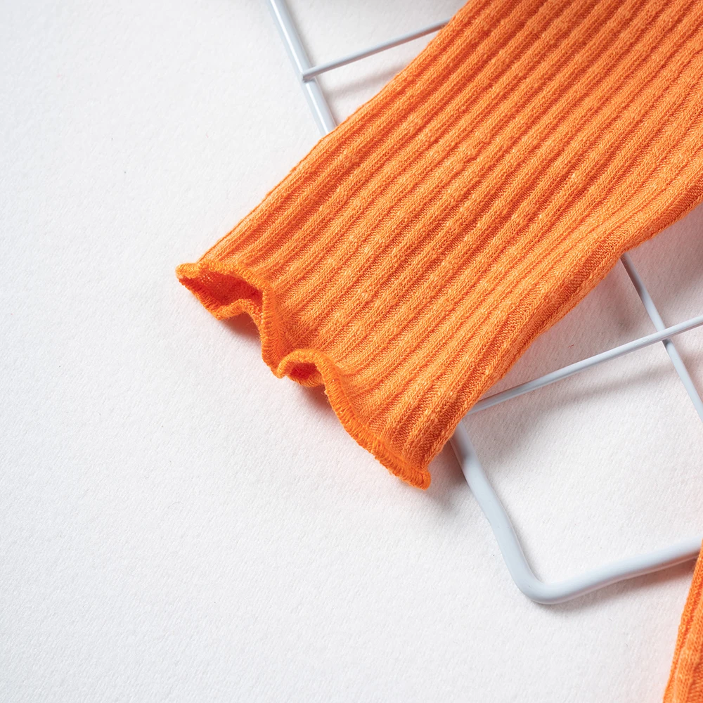 Color Solid 2Pcs Children Sets Girls Cute Little Flying Sleeve Top+Elastic ddmysmile Waist Pants Suits Spring And Autumn Smile Top+Elastic