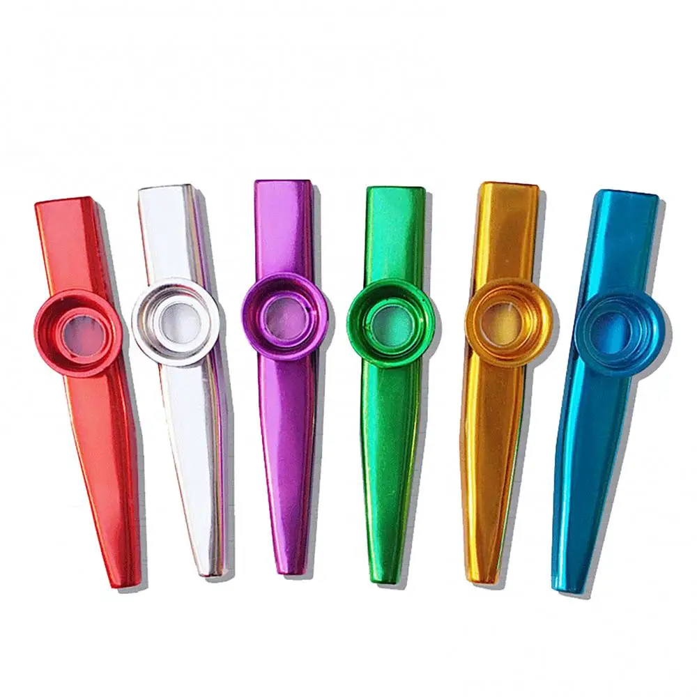 1/2PCS Metal Kazoo Flute Musical Instrument with Flute Diaphragm Kazu Flute Woodwind Instruments Hot Kids Music Gift Toys
