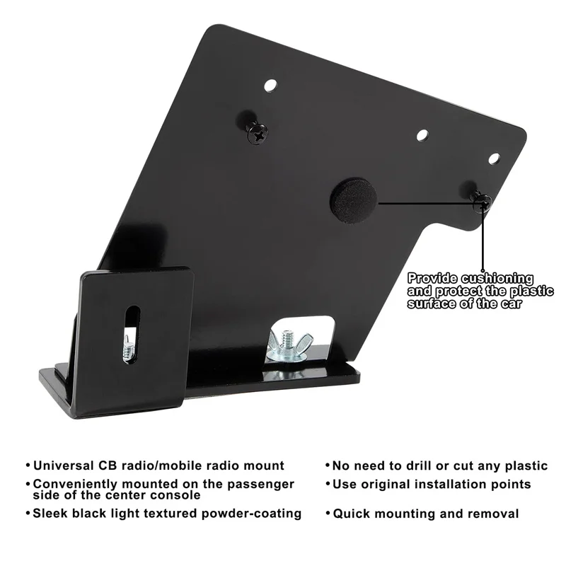 Side Quick Seat Passenger Disconnect Universal CB Radio Mount Mobile Radio Mount for Jeep Wrangler JL & Gladiator JT 2018-2023 smile &