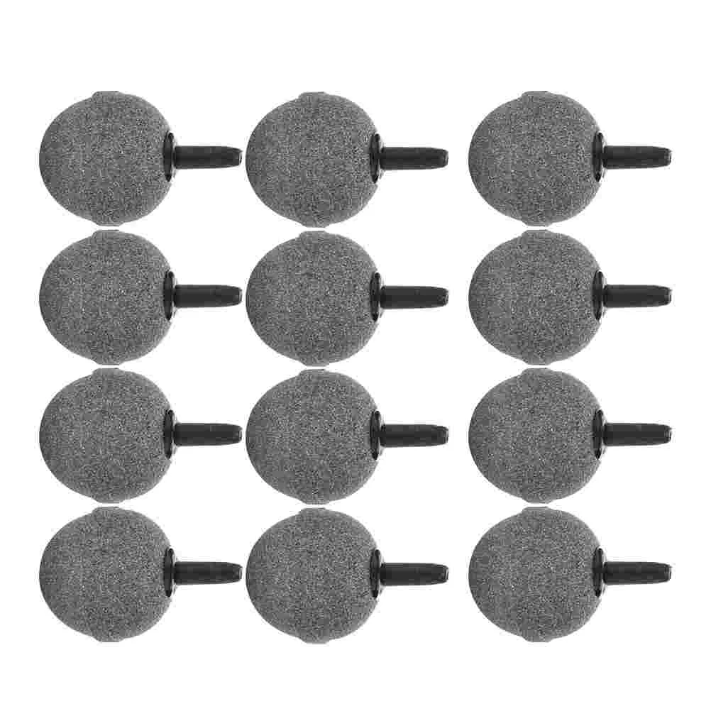 12Pcs 20 x20mm Round Air Stone Mineral Bubble Diffuser Airstones for Aquarium Fish Tank Pump and Hydroponics