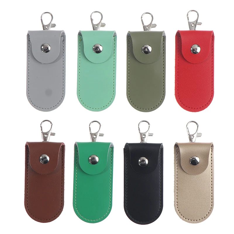 U Hasp Disk Leather Pouch Bag Case Protective Leather Key Ring For Usb Flash Drive Pendrive Memory Stick OTG USB Disk Bags smile