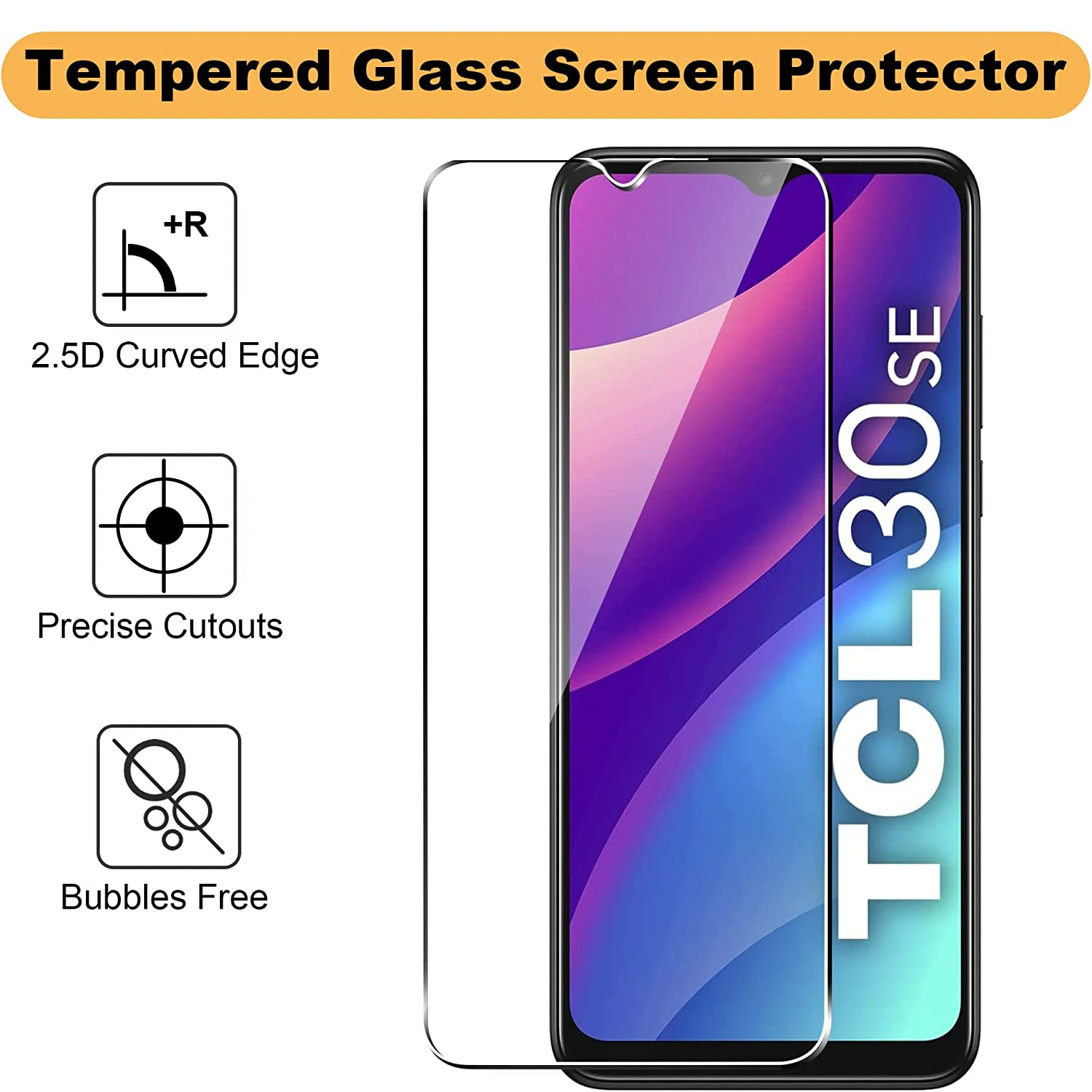 Screen Protector Glass 2/4Pcs For TCL 30 30+ 30Se Tempered ddmysmile Glass Smile +