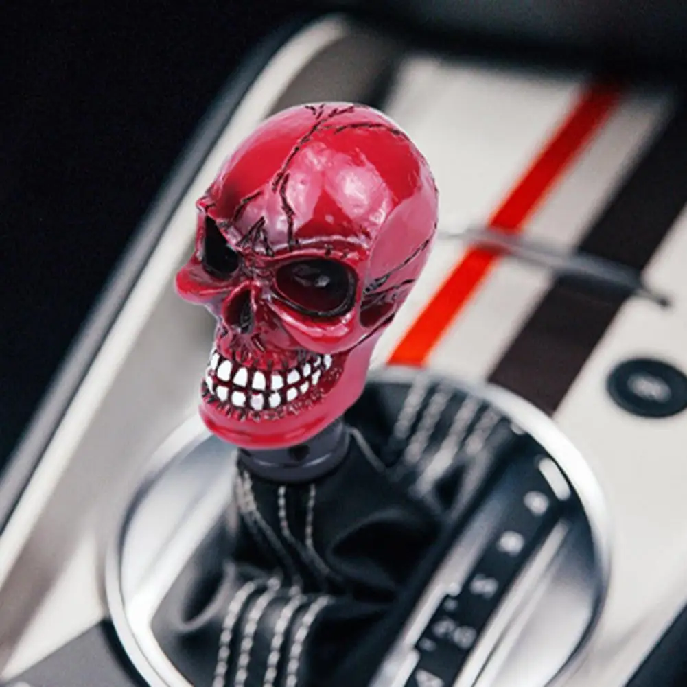 Knob Shift Skull Gear Universal Manual Shifter Lever Handle Skull Head Buck Teeth Pomo Marchas Car Gear Stick Car ddmysmile Accessories Smile
