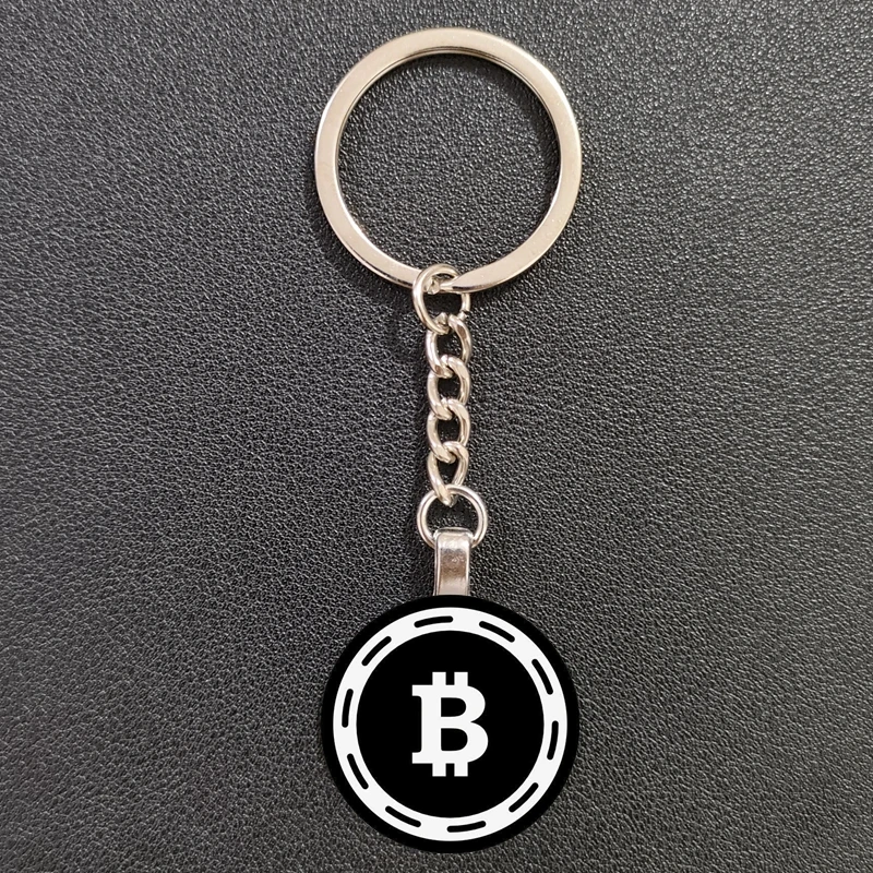 Bitcoin New Keychain Hot Alloy Key Ring Holder Car Bag Key Chain Women And Men ddmysmile Jewelry Gift Smile