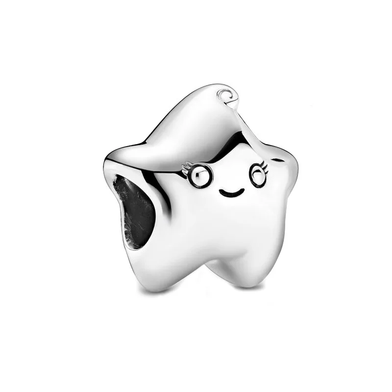 Fashionable Charm Original New Life Tree Frog Dinosaur Star Beads Suitable for the original Lady Bracelet Jewelry Gift smile