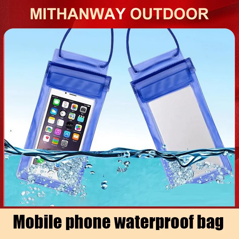 Phone Outdoor Waterproof Pouch Swimming Water proof Pouch Case Bag Underwater for Phone smile
