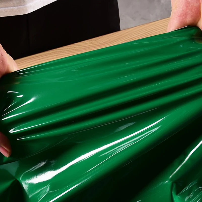 Leather Stretch Mirror Fabric PU Super Shiny Soft and Delicate for Tight Pants Design Clothing Per Half Meter smile