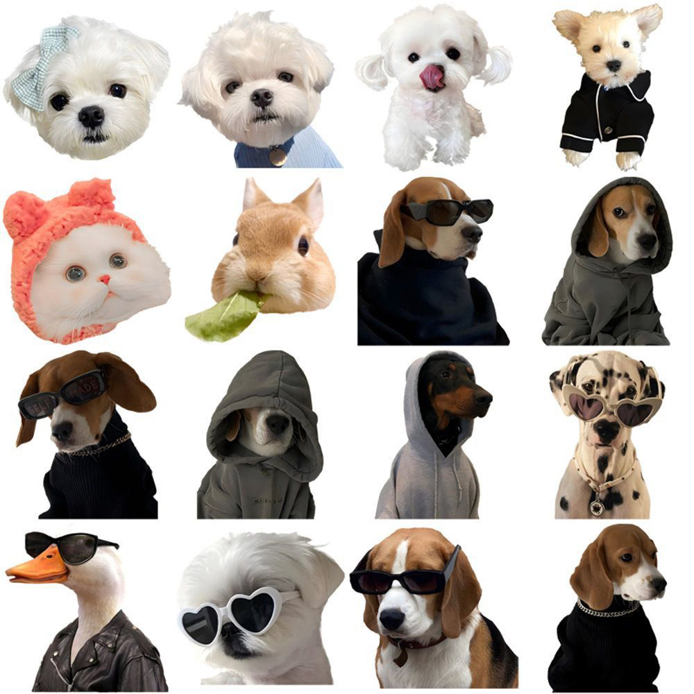 10/30/50pcs Cute Funny Cartoon Cat MEME Graffiti Stickers Anime Decals Skateboard Motorcycle Laptop Phone Car Waterproof Sticker smile