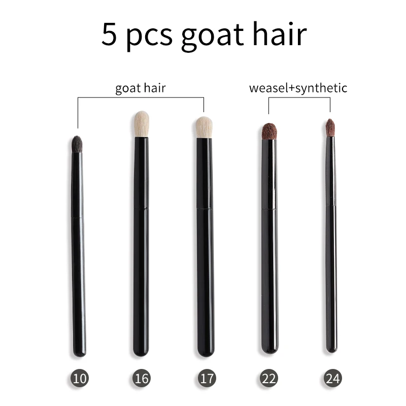 DLH Brush OVW Makeup Set Professional Premium Synthetic Goat Hairs Blending Makeup Brushes Kit Essential Makeup tools Travel Kit smile