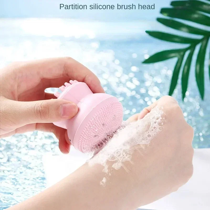 1pc Octopus Silicone Facial Cleansing Brush Makeup Removal Massage Brush Portable Soft Sponge Facial Cleanser Deep Pore Cleaning