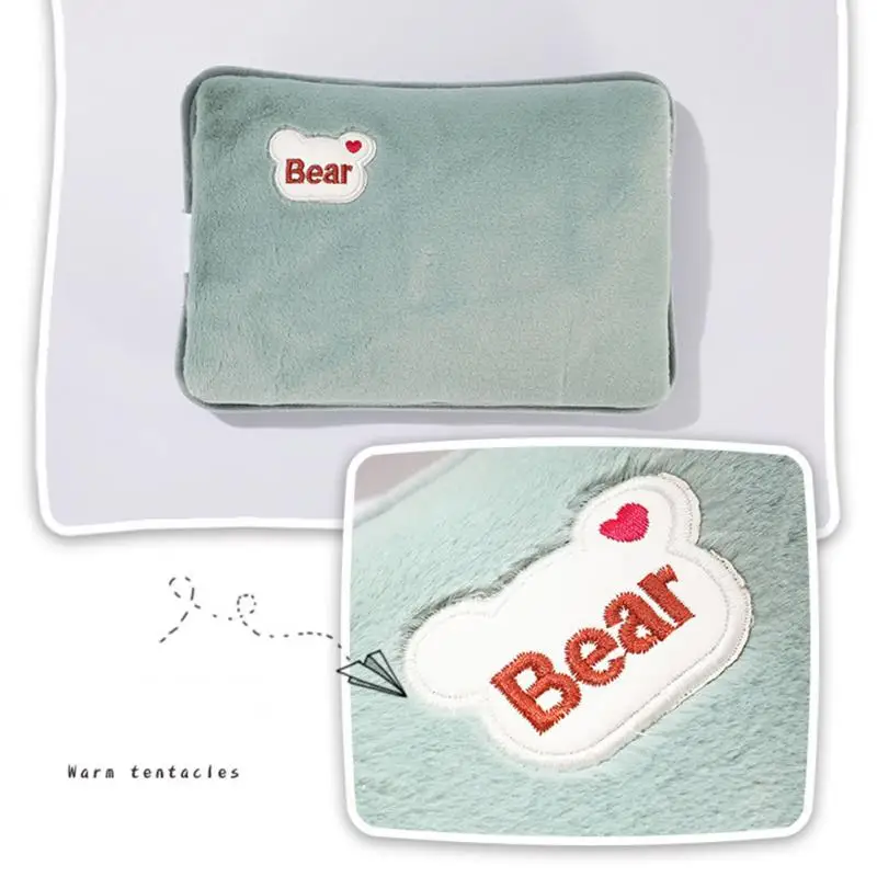 2023 New Electric Hot Water Bag Soft Winter Hand Warmer Reusable Hot Water Bottle EU Plug Rechargeable Warm Hand Pocket