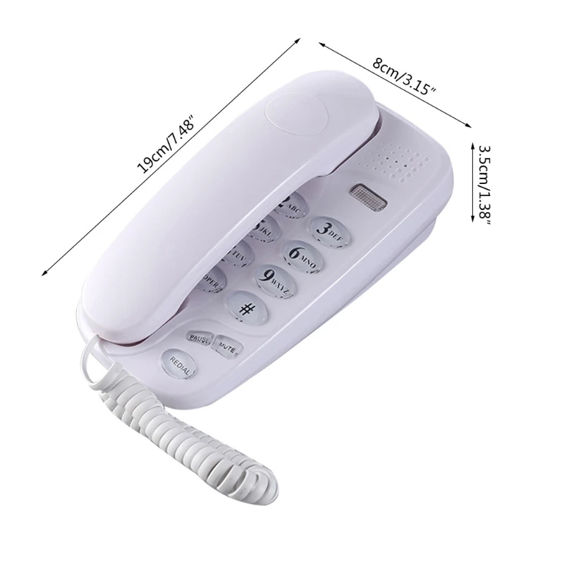 KXT580 Corded Landline Telephone with Mute, , and Redial Call Light - Easy to Install Intelligent Caller Home Phone