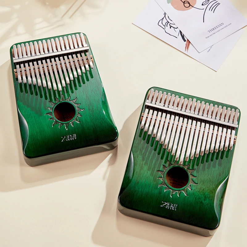 Kalimba 17 Wood Acacia 21 Key C Tone Finger Piano with Accessories Beginner Calimba Thumb Piano Keyboard Musical Instrument Gift smile
