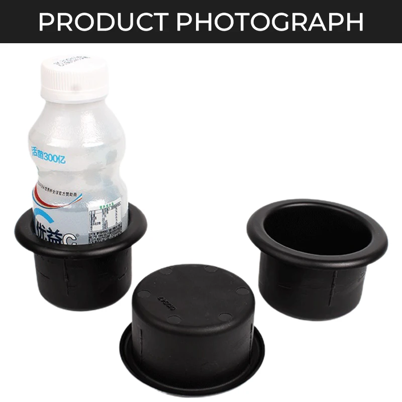 Black Car Cup Water Drink Holder Recessed For RV Car Marine Boat Trailer Plastic Cup Holder Interior Accessories Dropshipping