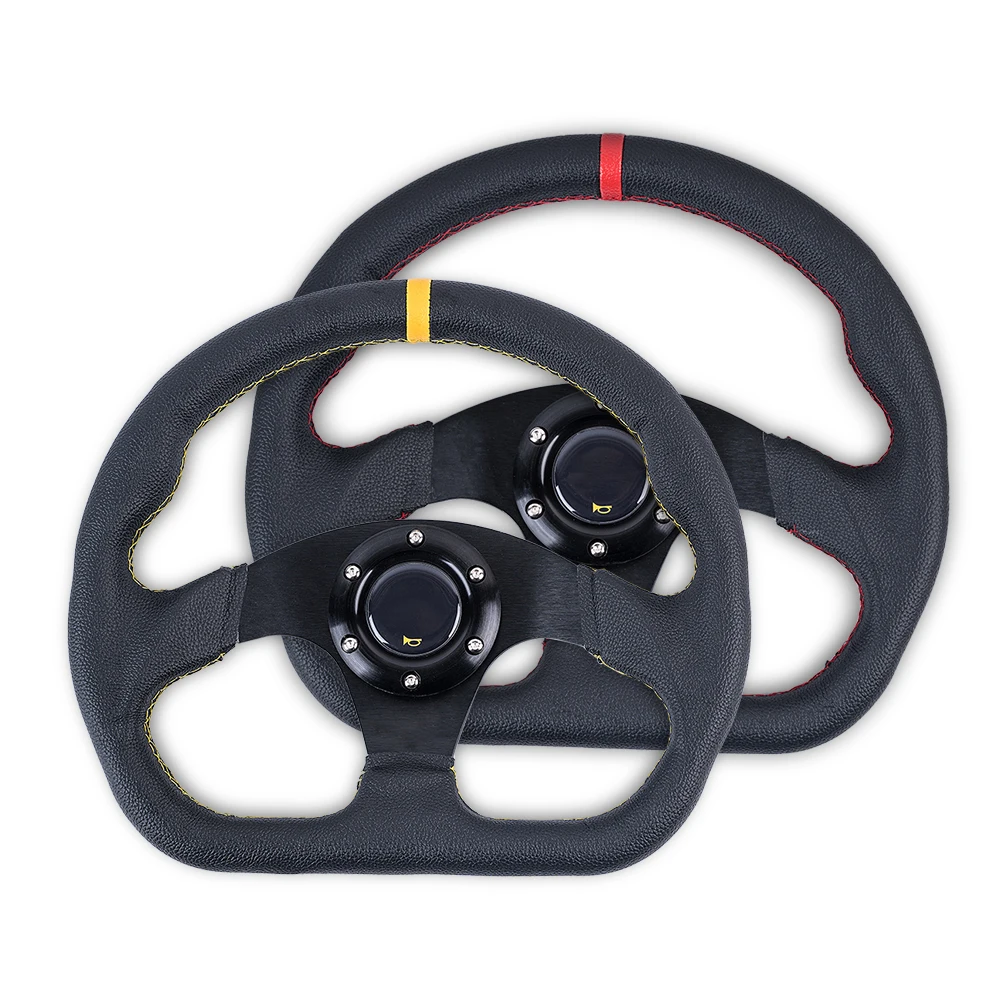 Car Sport Inch 13 Steering Wheel Modified Racing Universal 320Mm Steering Wheel Accessories Drift Suede Leather ddmysmile With Horn Smile