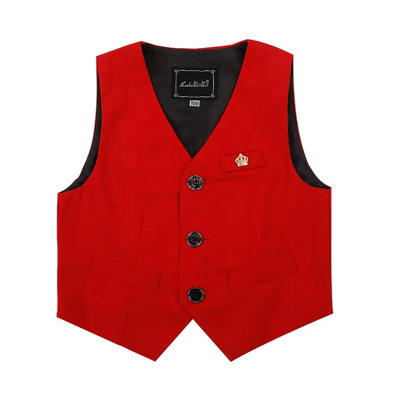 Vest For Boy Gentleman Kids Violin Dance Show Waistcoat Child 2025 Performence Tuxedo Vest Children 1Year Birthday new Party Wedding Wear
