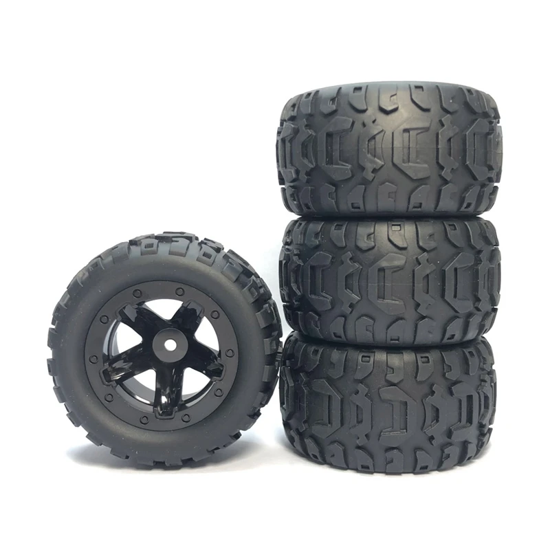 4Pcs Large Tire Widening Tyre Wheel For Wltoys 144001 124016 124018 124019 12428 Haiboxing 16889 RC Car Upgrade Parts