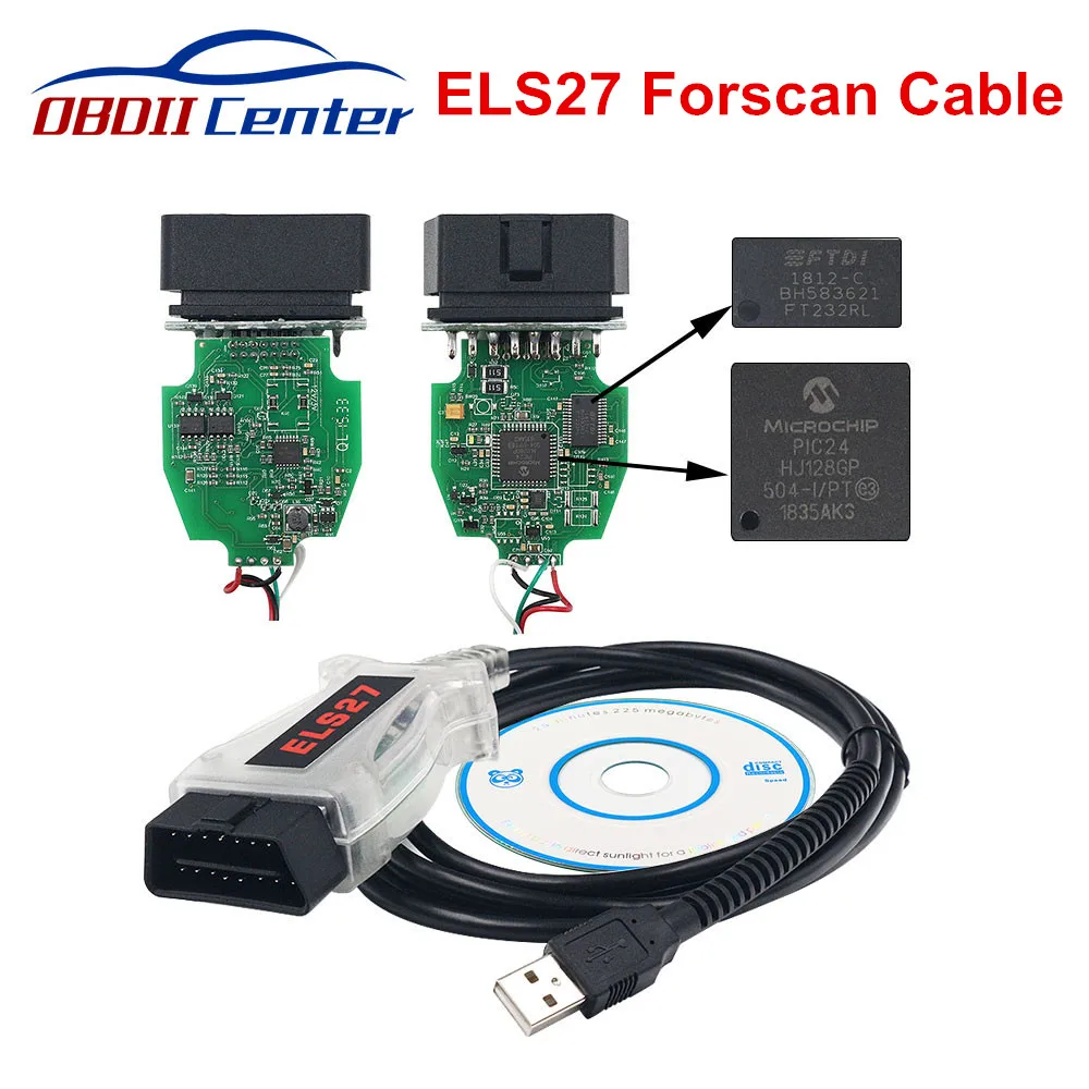 27 FTDI USB ELS Diagnostic Cable ELS27 Forscan OBDII Scanner For Mazda/For Lincoln ELS 27 USB For-ForscanOBD2 Diagnosing Cable smile Mazda/ -ForscanOB