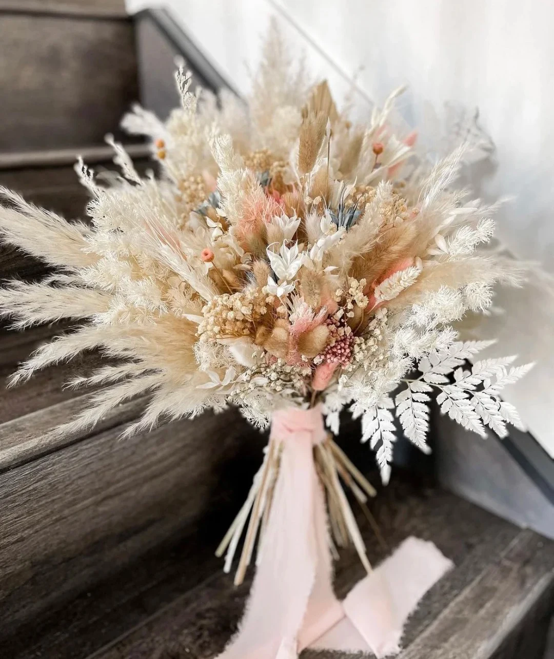 Natural Hot Large Holding Pampas Grass Wedding Bouquets Hand Made Dried Flower Bridal Wedding Bouquets ddmysmile For Wedding Decoratio Smile