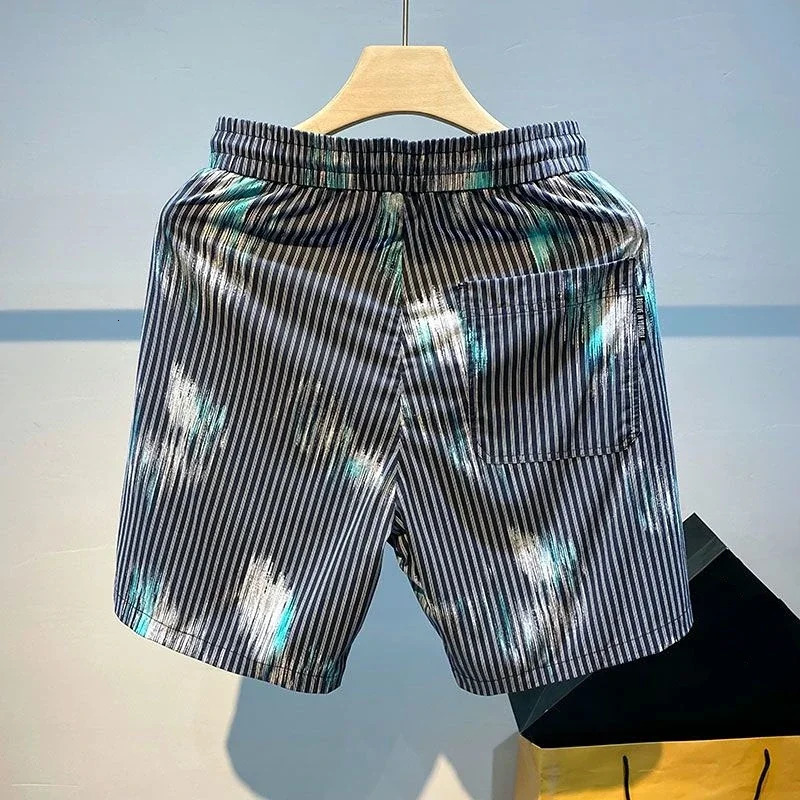 Shorts Sets No Mens Clothing Sweatpants Top Stripe T Shirt Man Sweatshirt Sports Suits Loose Tracksuit Cotton Fashion Chic 240522