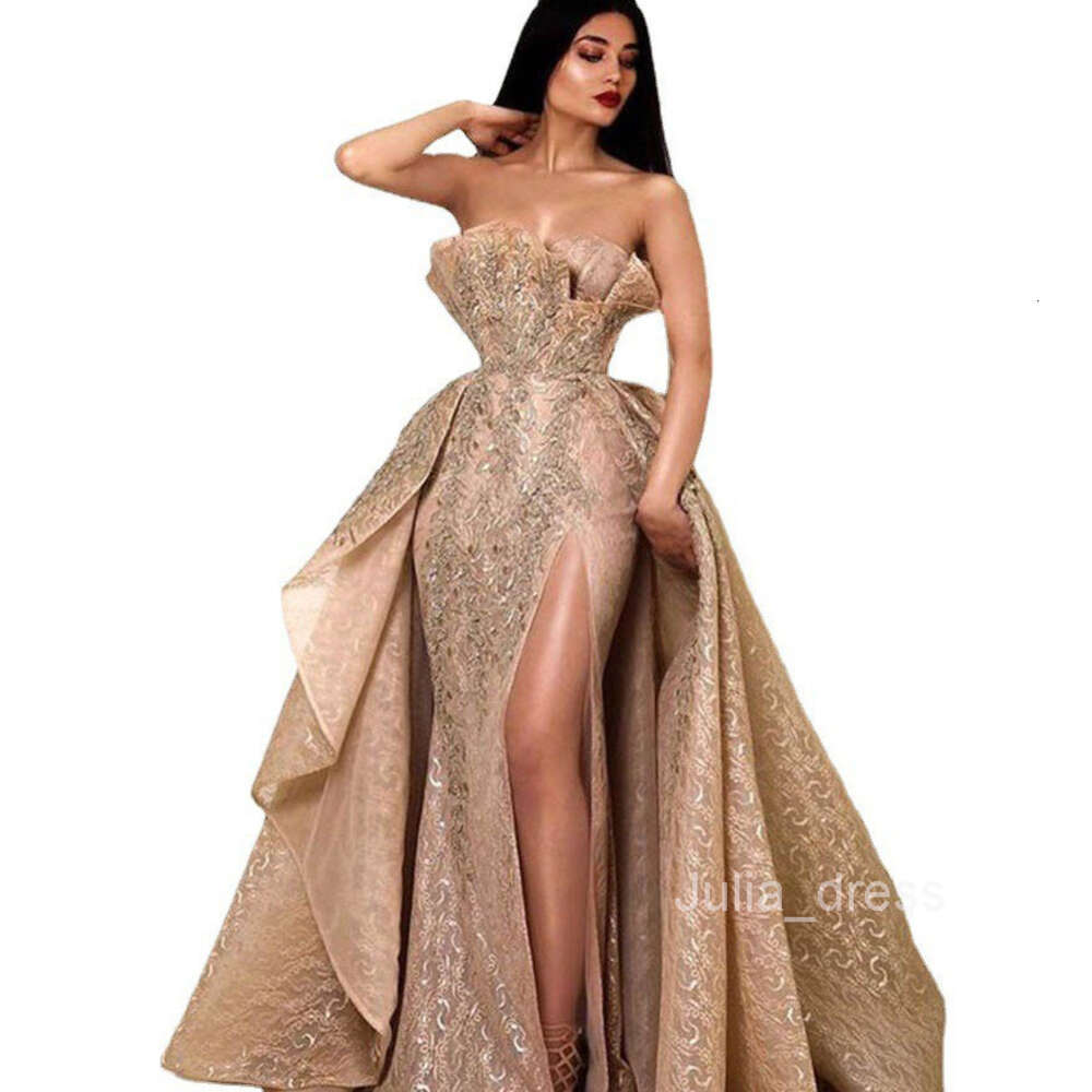 2024 New Womens Dress Sexy Bra Flap Long Dress Elegant Evening Dress