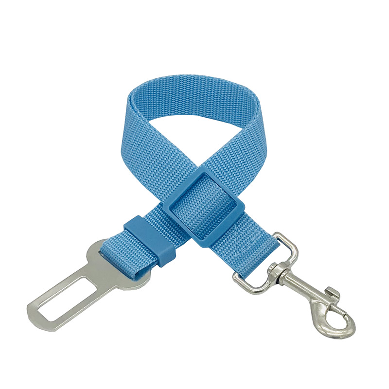 Dog Car Car Seat Belt Safety Protector Pet Accessories Dog Leather Collar Detachable Extendable Traction Rope Shoulder Strap