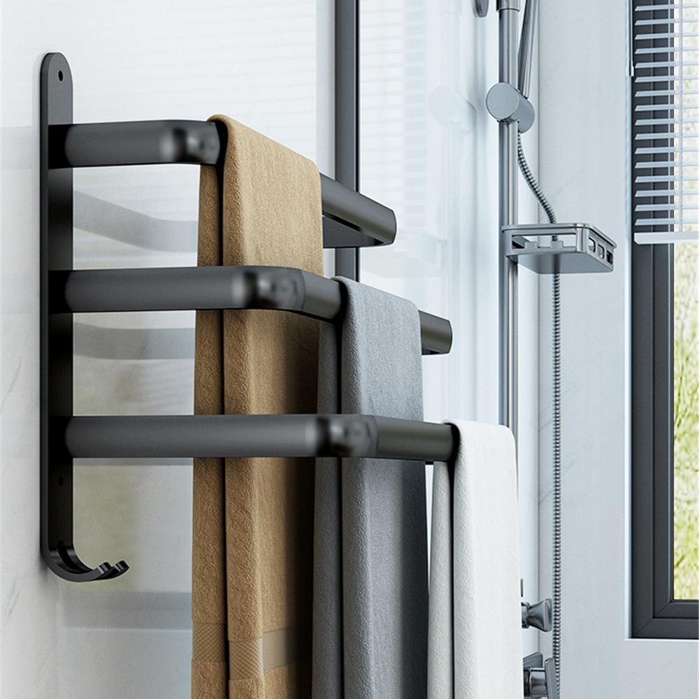 Bathroom Towel Rack 3 Layers No Drill Towel Holder Shower Rack Aluminum alloy Storage Shelf Bathroom Accessories