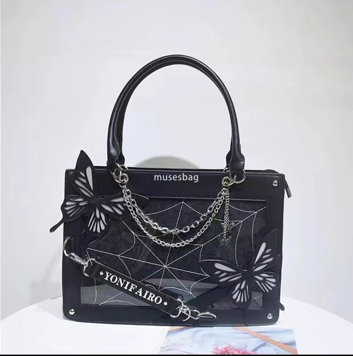 Authentic original butterfly design women's bag, large capacity Y2K bag male and female designer bag cartoon handbag shoulder bag
