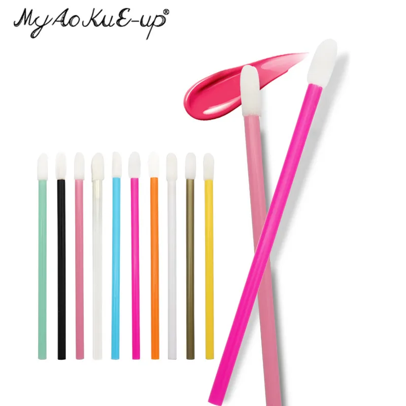 e pcs Brushes Colored Lip Disposable Make Up Brush Cosmetic Lipstick Mascara Gloss Wand Tool Portable Makeup stick up