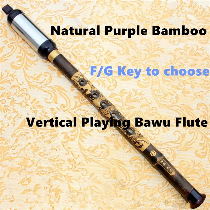 Chinese Bawu Bamboo Flute Vertical Playing Key of F or G Clarinet Bass Flute Bau woodwind Musical Instruments For Beginner