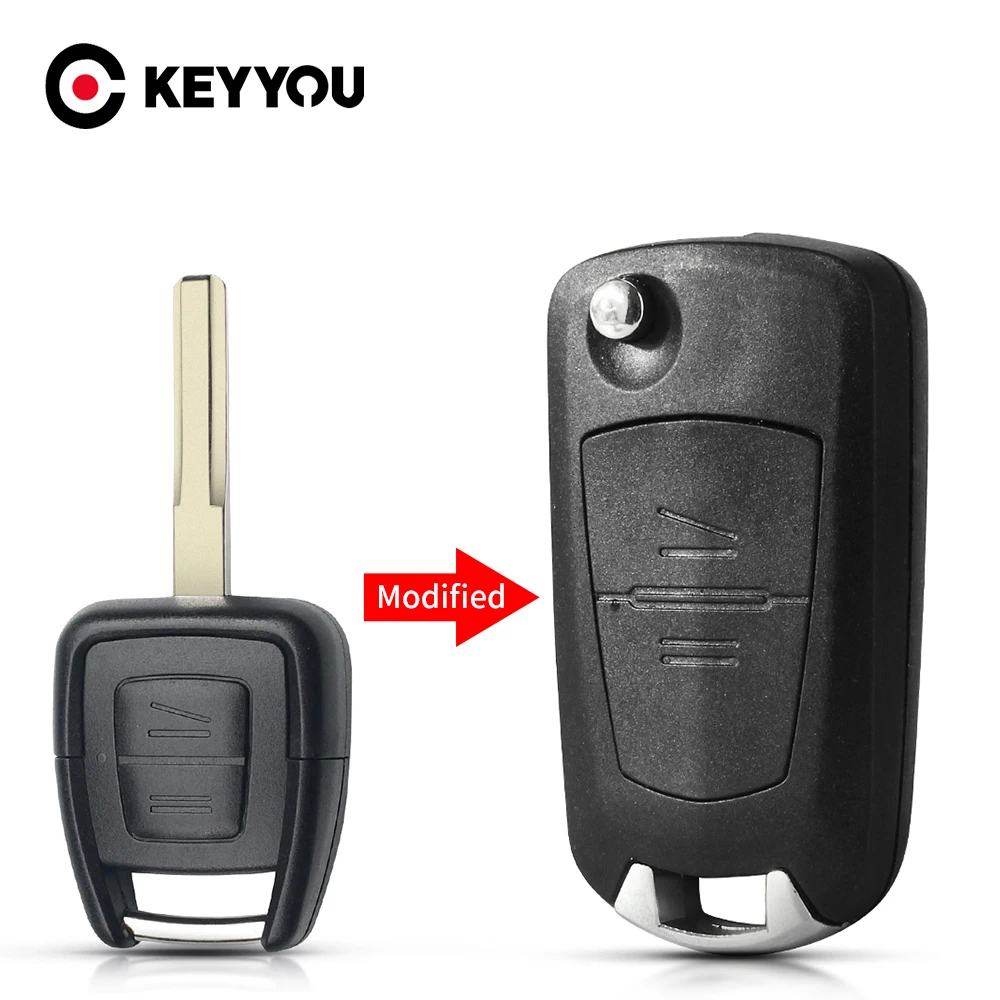 KEYYOU For Opel Corsa Astra Kadett Monza Replacement Modified Flip Folding Key Shell Case