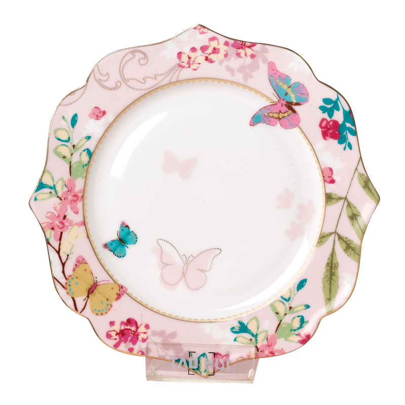 Ceramic Plate Set Glazes Party Flora Tableware Set Porcelain Breakfast Dessert Plates Dishes Noodle Bowl Coffee Cup Home Decor