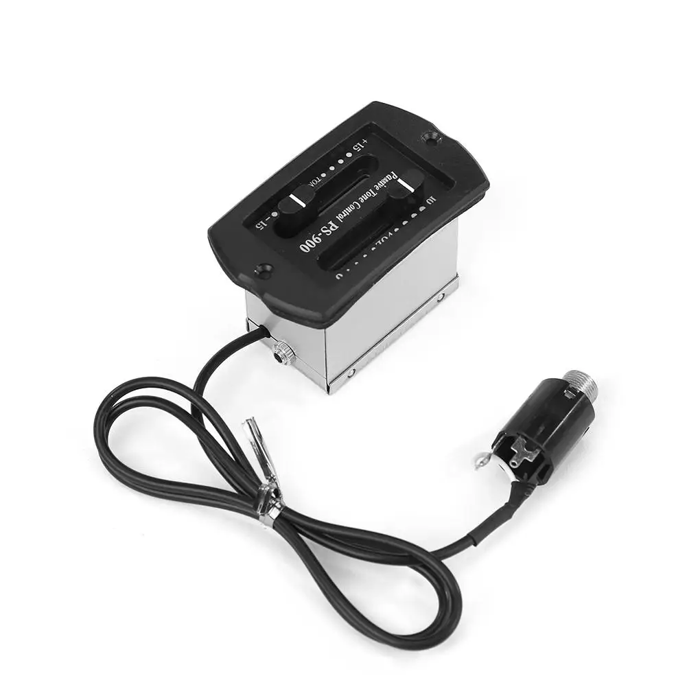 Guitar 2-Band EQ Equalizer Tuner System Pickup Preamp for Ukulele Acoustic Accessories Musical Instruments