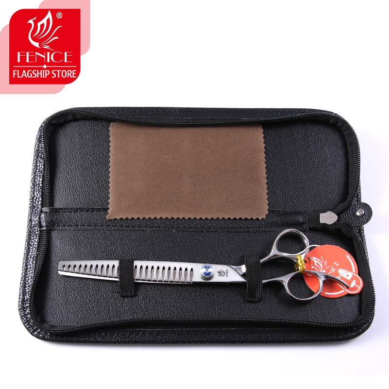 Fenice Professional Left Handle 7/7.5 inch Pet Dog Grooming Chunker Scissors Shark Shears Thinning Rate 75%