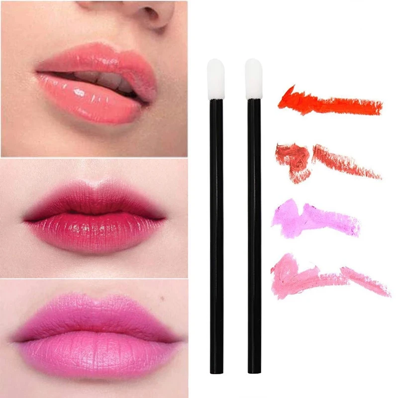 Brushes Lipbrush Pcs Disposable Lip Wands Applicator Perfect Make Up Tool Black Eyelashes Mascara brush