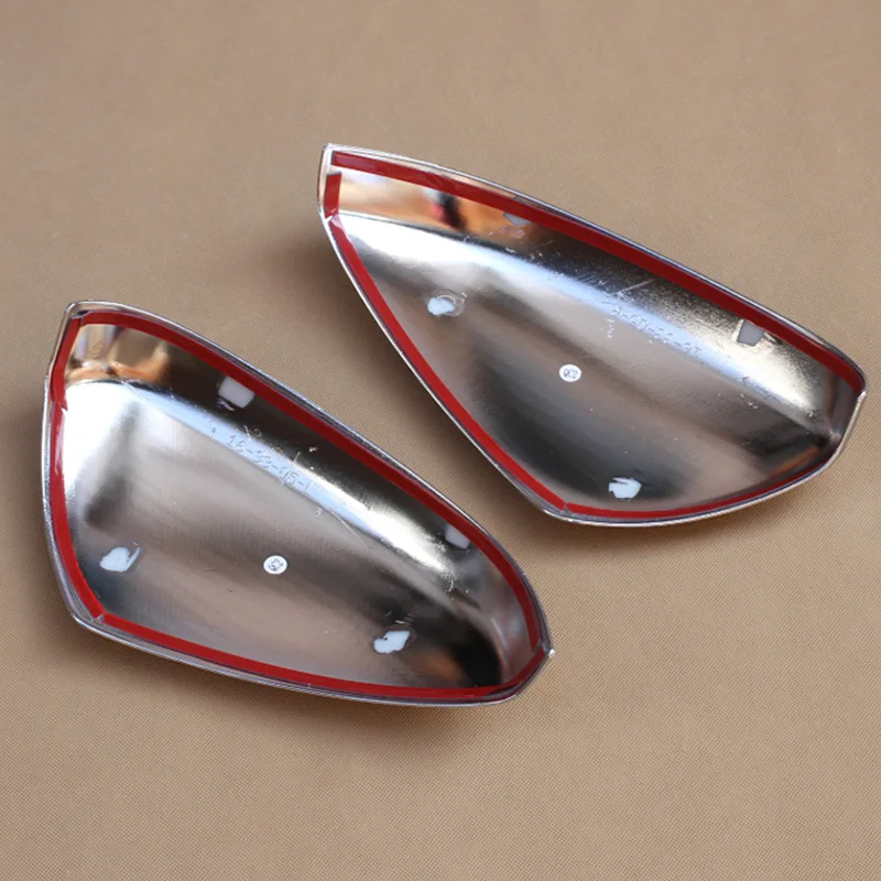Chrome Car Styling Side Mirrors Glossy Pairs Cover Accessories for Peugeot 3008 5008 2017 2018 Rearview Rear View Overlay