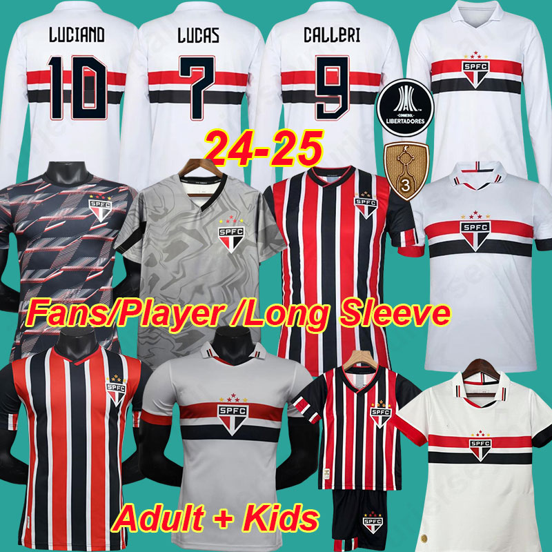3XL 4XL 2024 2025 Sao Paulo fc soccer jerseys LUCAS 24 25 ALISSON CALLERI LUCIANO Rafinha Long Sleeve PATO JAMES ARBOLEDA NESTOR DIEGO COSTA Shirts men women kids Kits