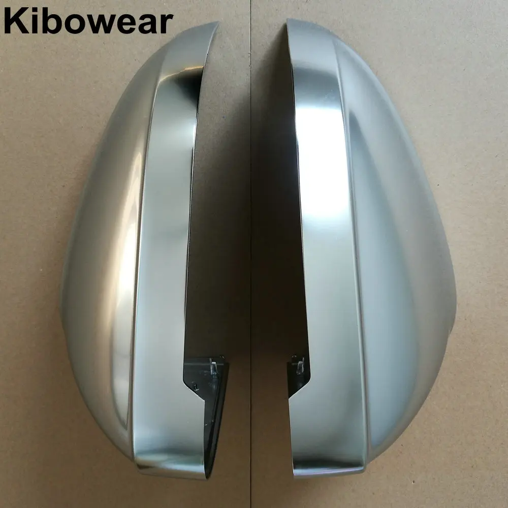 2pcs Matte Chrome Wing Mirror Caps For Audi 2017 A4 A5 B9 allroad Quattro S4 S5 Side Mirror Covers Silver 2018 2019 2020