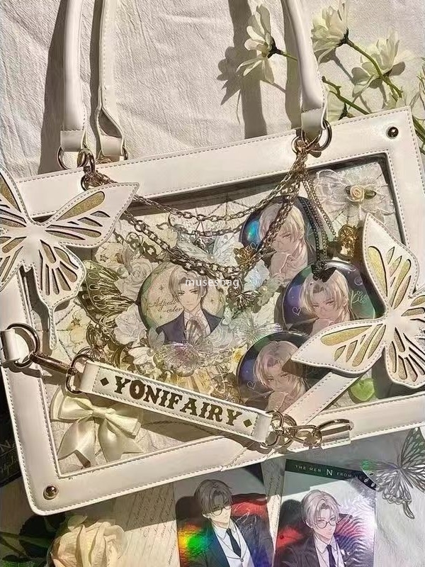 Authentic original butterfly design women's bag, large capacity Y2K bag male and female designer bag cartoon handbag shoulder bag