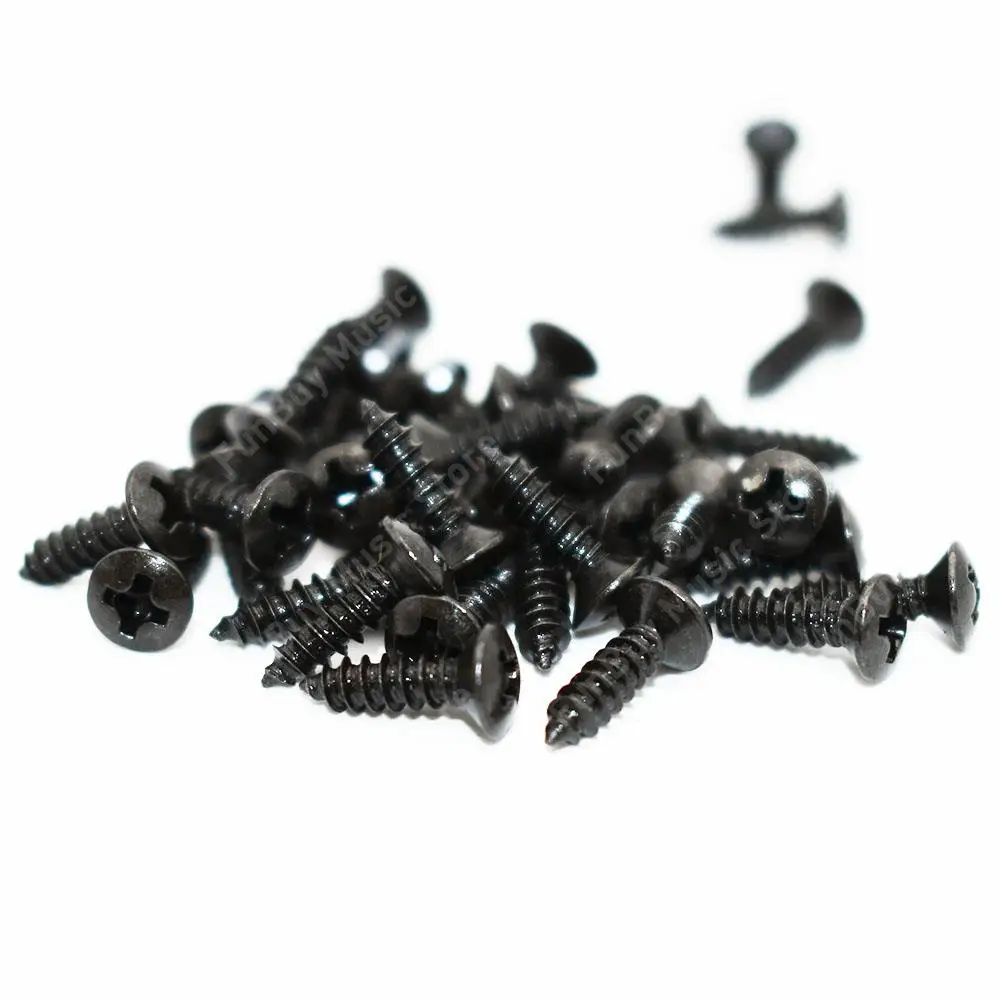 50pcs 3*12mm Guitar Bass Pickguard Mounting Screws for ST TL LP SG Electric Guitarra Gold/Black/Silver/Gun Color