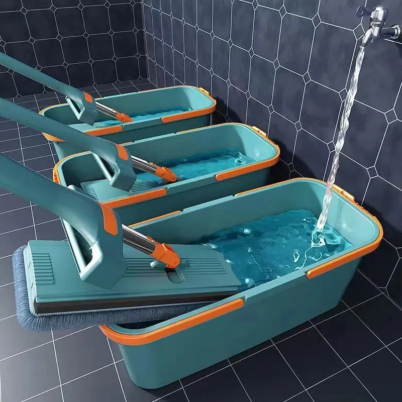 New Magic Hand-free for Wash or with Microfiber Cloth Domestic Cleaning Products Flat Spin Mop no Bucket Home Artifact