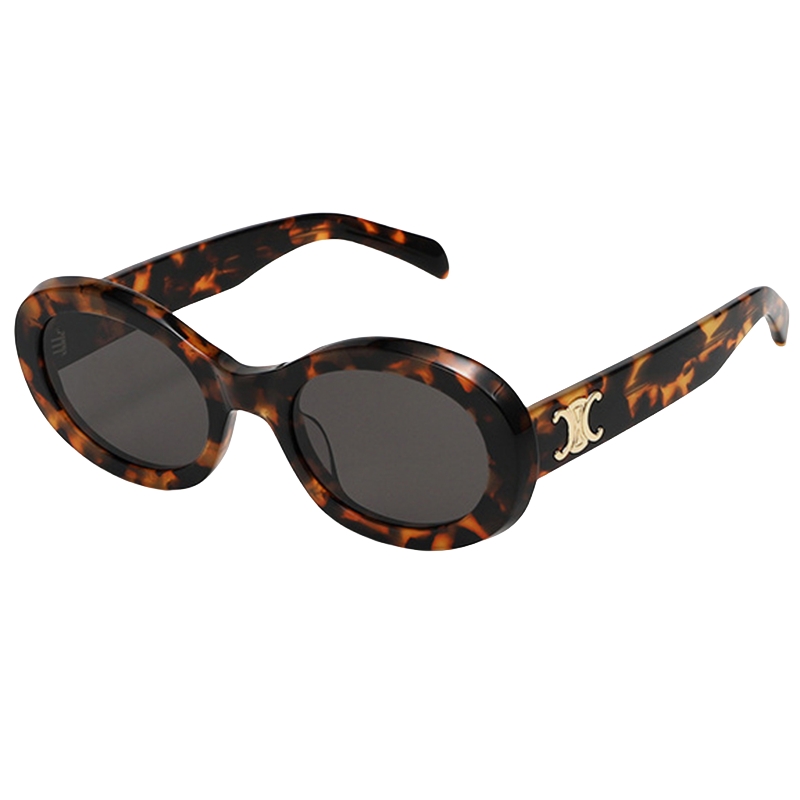 Acetate Sunglasses Women Oval Sun Glasses Frames Nylon Lenses Acetate Thick Butterfly Cellulose Black Tortoise Vintage Retro 9045 IVISTA