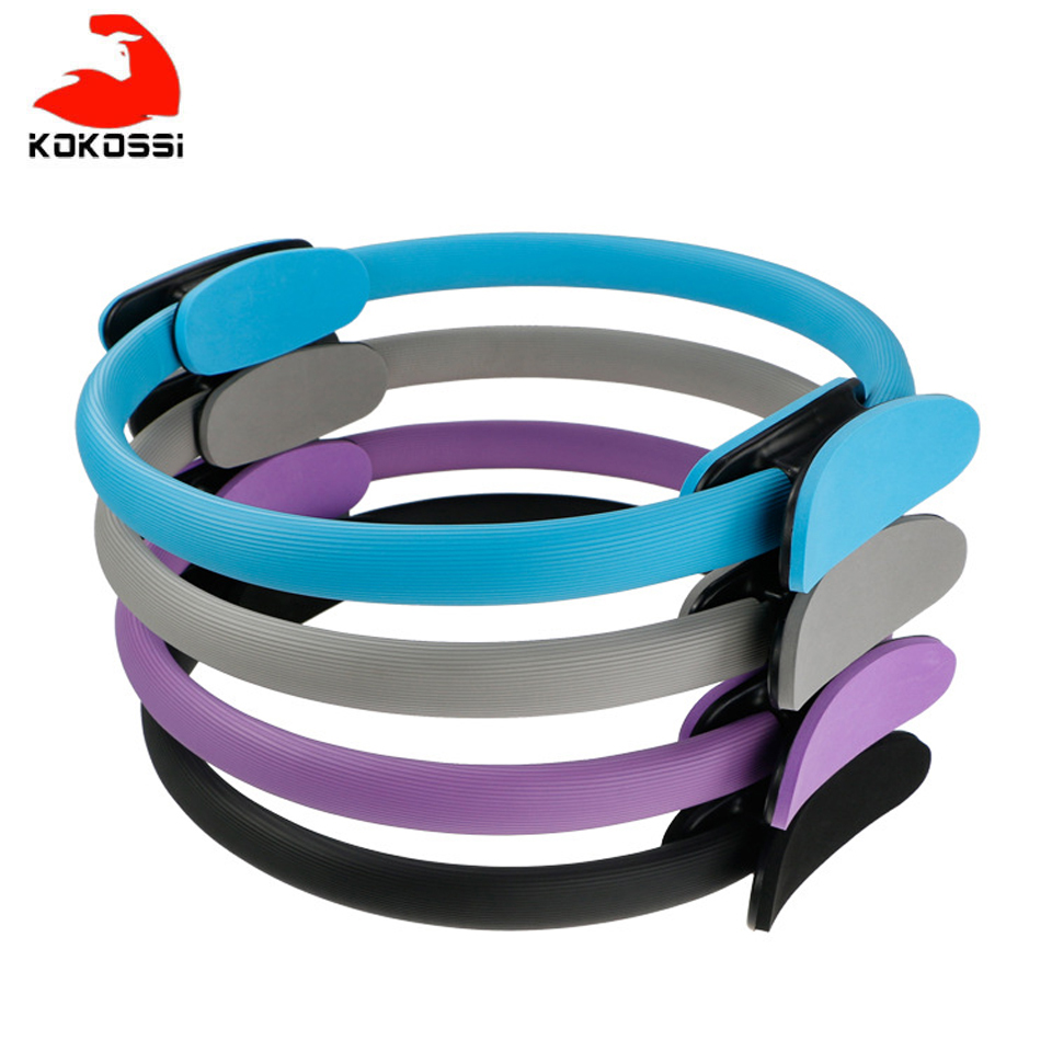 hot sale KoKossi Quality Yoga Pilates Ring Magic Wrap Slimming Body Building Training Heavy Duty PP+NBR Material Yoga Circle 5 colors